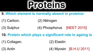 Protein mcqs biochemistry || Biochemistry MCQ with Answers