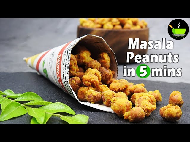 Masala Peanuts | Instant Snacks Recipe | Quick Snacks Recipe | Easy Snacks Recipe | Teatime Snacks | She Cooks