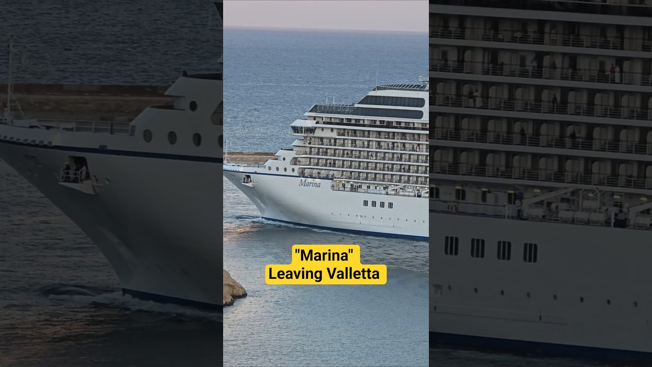#SHORTS - Oceania's Stunning "Marina" Sets Sail from Valletta!