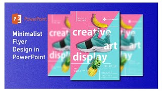 How to make a creative A4 flyer in PowerPoint | minimalist design