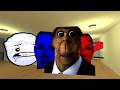 SELENEBLUE vs  SELENERED and SLPPER FACE all nextbots inliminal hotel gmod #garrysmod #nextbots
