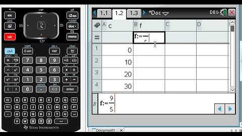 CAS Algebra: Creating a table of values