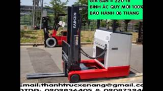 Xe Nâng Điện Đứng Lái Reach Truck Mới 80% 0908739405