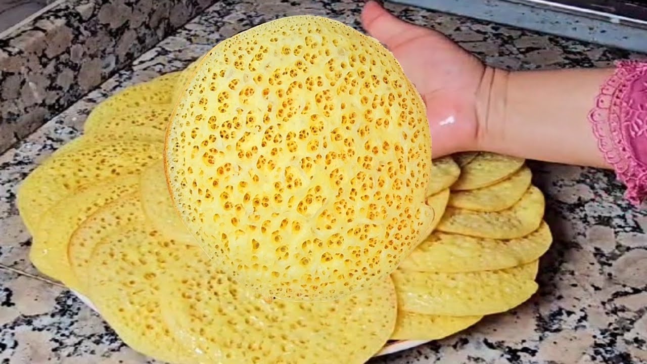 ها سرو بين يديك بغرير متقب وخفيف بلا سميدة بلا طحين او سر يصبر معاك 3 ايام