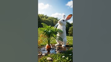 The rabbit saved  the carrot  plant from  drying up  by watering it  #ai  #tree  #save  #watering