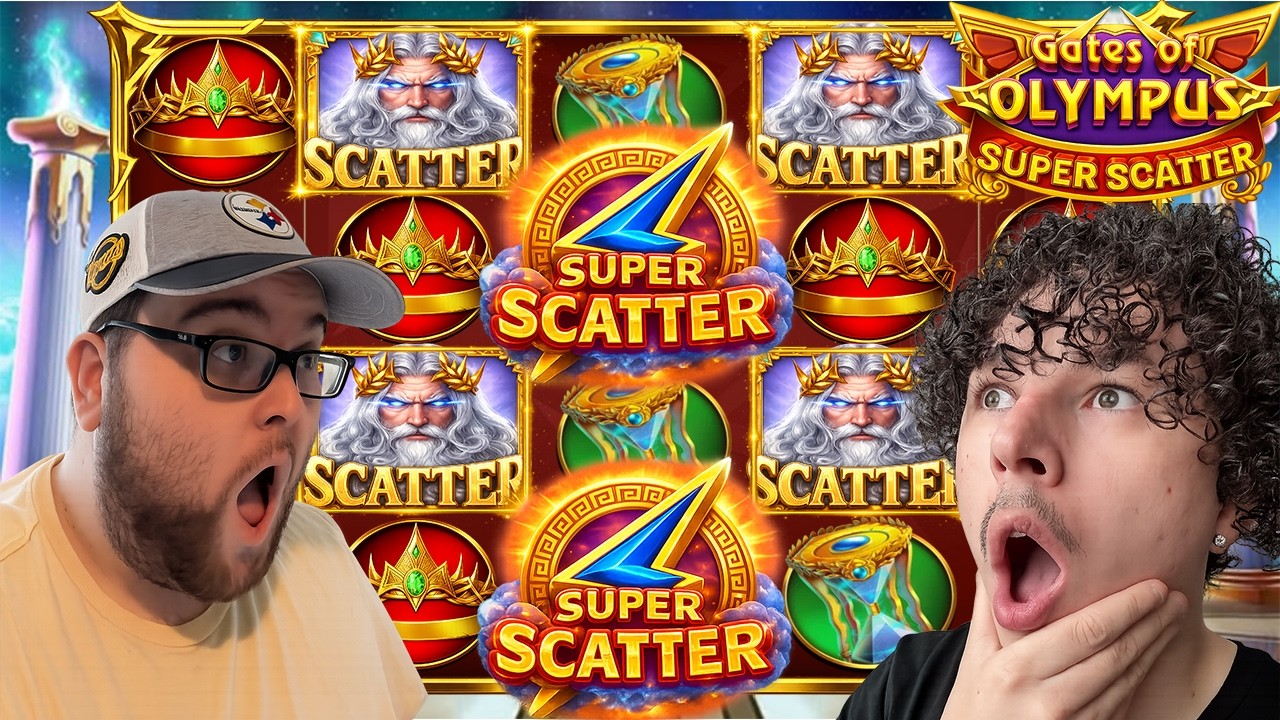 We HIT DOUBLE RETRIG on GATES OF OLYMPUS SUPER SCATTER