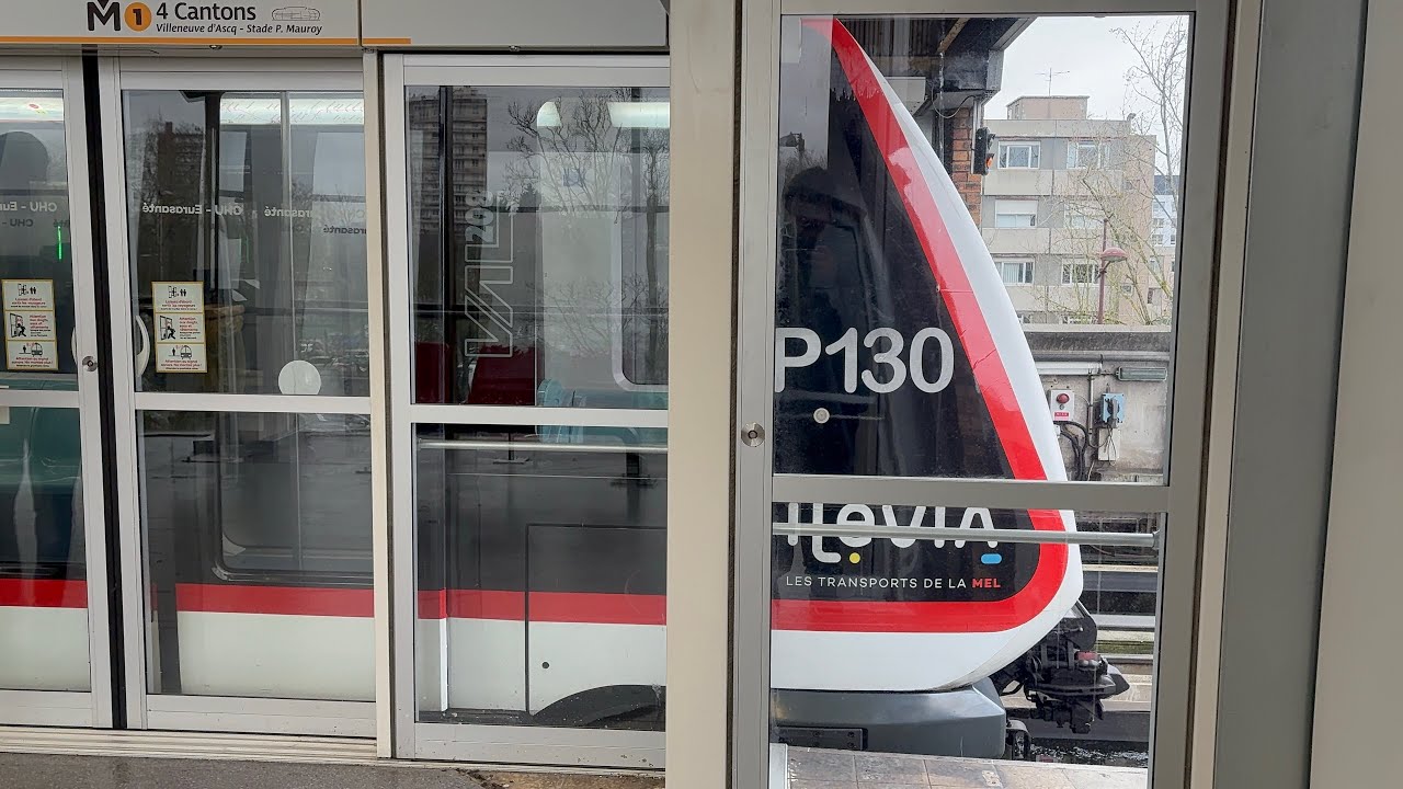 ( MÉTRO VAL 208 ) Trajet complet entre Chu Eurasante et 4 Cantons Stade Pierre Mauroy Rame HP 130 