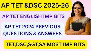 AP TET 2025 ENGLISH CLASSES | TET MODEL PAPERS PRACTICE SET 1 EXPLANATION |TET PAPER 1,2TET#DSC#SGT