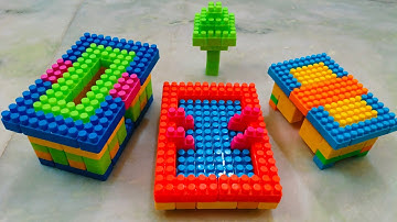 Satisfying DIY house, swimming pool/ASMR Building Blocks/block game lego blocks #asmr#buildingblocks