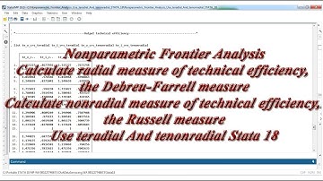 Nonparametric Frontier Analysis Use teradial And tenonradial  Stata 18