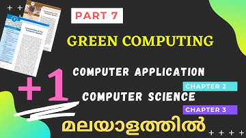 Plus One Computer Application|Computer Science|Green IT|Components of the computer system|Part 7|CS