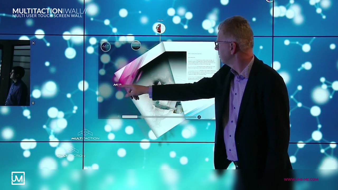 Multitaction iWall - Interactive Multiuser Touch Screen Wall - YouTube
