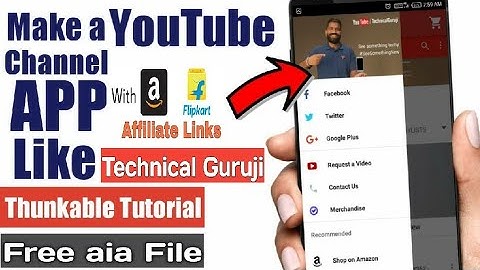 Make Your YOUTUBE Channel App Like TECHNICAL GURUJI | Thunkable Tutorial | With Free aia File