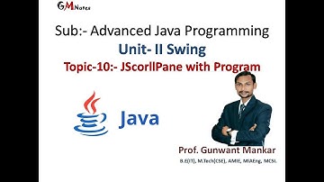 Topic-10 #JScrollPane with Program | Advanced #JAVA Programming | Unit-II #JavaSwing. #MSBTE