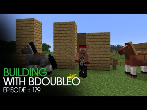 horseshoe bend Minecraft Building with BdoubleO - Episode 179 - Horse Organizing