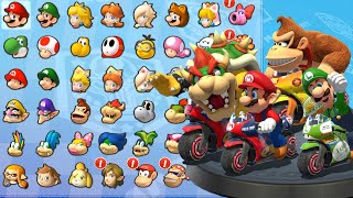 Mario Kart 8 Deluxe - Mario Vs Donkey Kong Vs Bowser Vs Luigi use Superstar in every Races