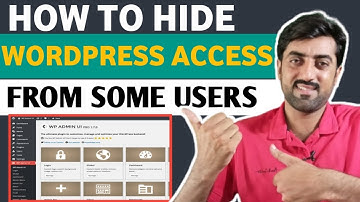 How to Hide Wordpress Access from Some Users - WP Admin UI Customize Plugins Setting 2021