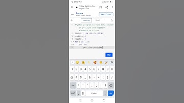 Python program to find total number of positive and negative elements in a list.|#pythonprogram#list