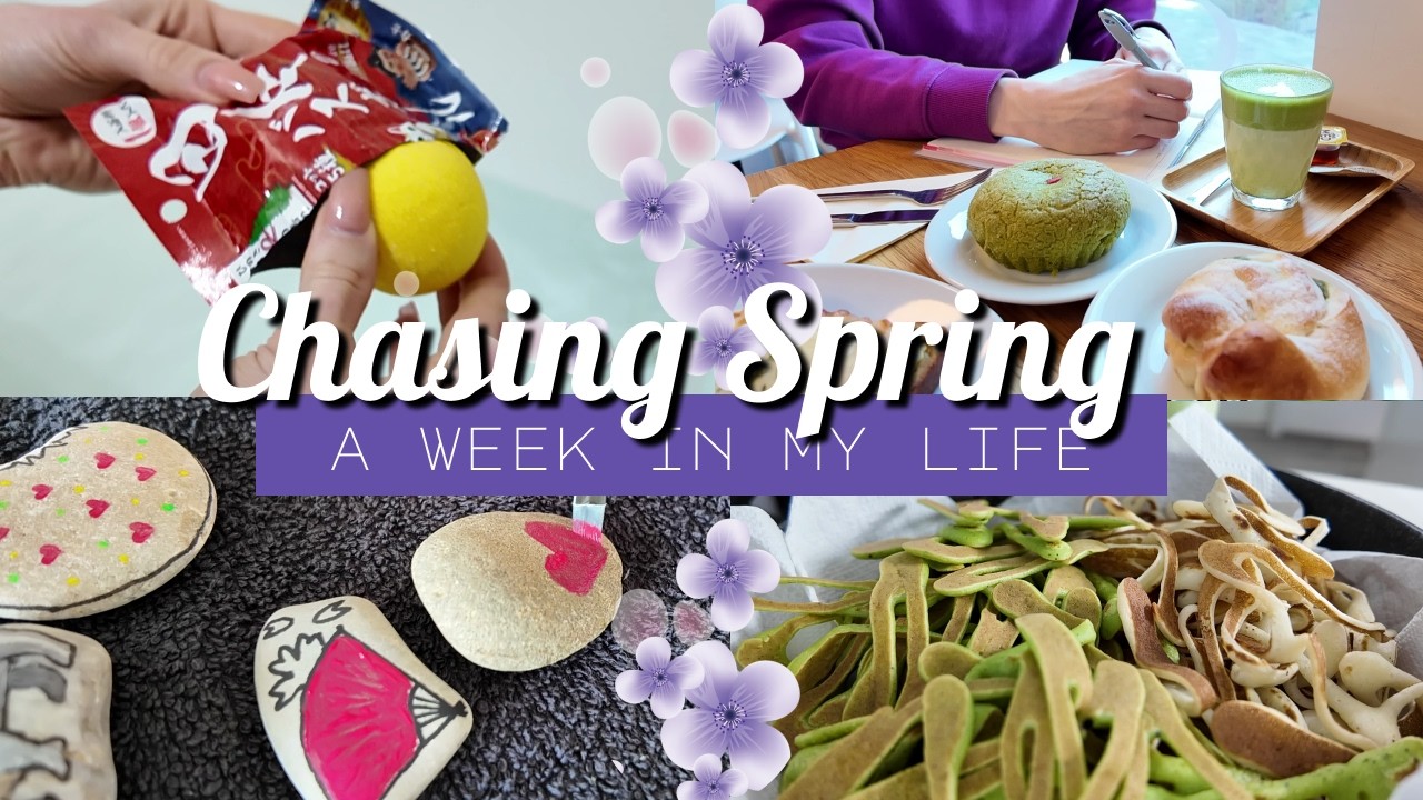 Week in My Life: Chasing Spring in Prague with Matcha Cakes, Japan Bakery & DIY Stone Art 🌸🍰