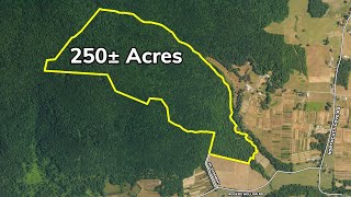 Aerial Tour of 250 Wooded Acres Online at Tays Realty Auction LLC