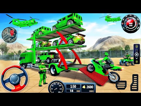 US Army Transport Simulator 3D - Multi Cars Transporter Truck Driver - Android GamePlay #2