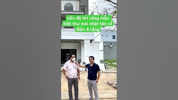 Tiến độ thi công mẫu biệt thự mái Nhật tân cổ điển mặt tiền 9m #biệtthựtâncổđiển  #nhadep #xaynhatho