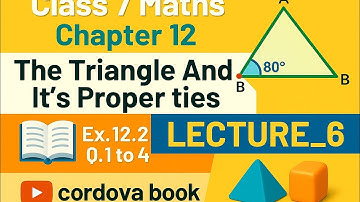 Class 7 Maths #Chapter_12 The Triangle And It