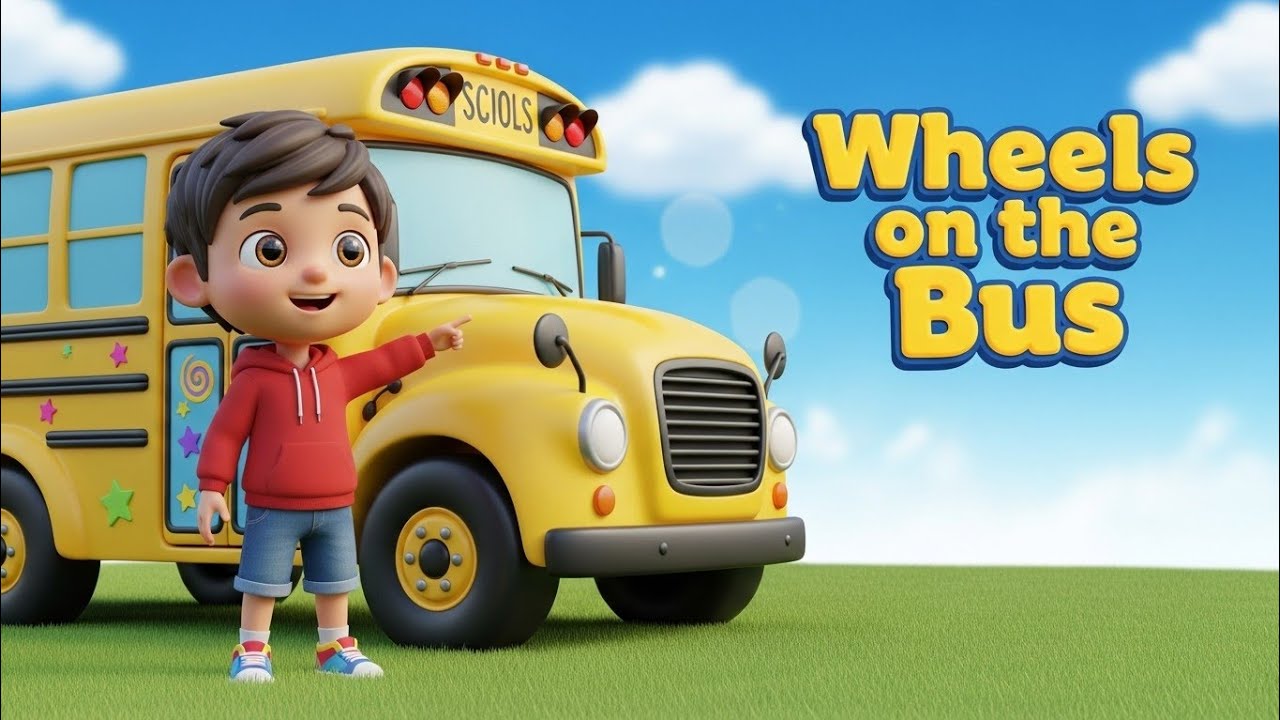 Wheels on the Bus 🚌 | Classic Nursery Rhyme for Kids | Hop Pop Rhymes