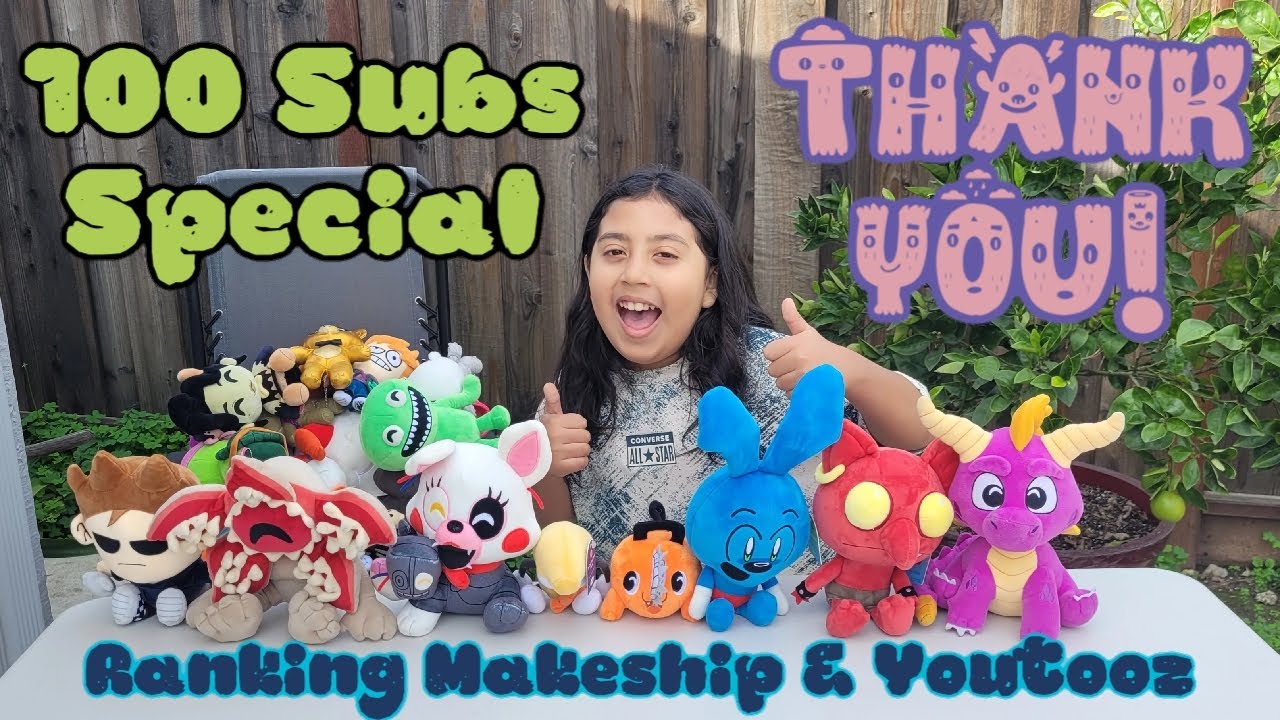 Wolfies 100 Sub Special Ranking All His Makeship  Youtooz Plushies