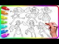 Coloring Pages EQUESTRIA GIRLS. How to color My Little Pony. Simple and Easy Drawing Tutorial Art