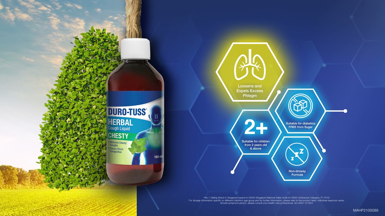 DUROTUSS Herbal Chesty Cough Liquid provides natural cough relief