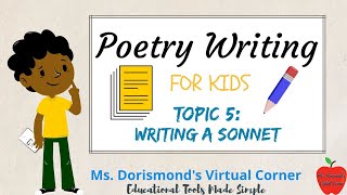 ✏ How to Write a Sonnet Poem | Poetry Writing for Kids and Beginners