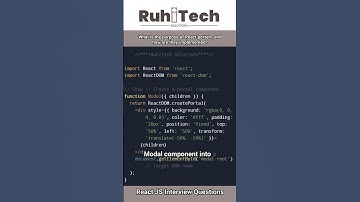 React JS purpose of react portals #reactjsinterviewquestions #reactjstutorial #reactjs #job #