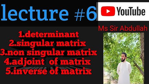 Determinant, adjoint, singular non singular Inverse of matrices class 9th kpk in poshto language 