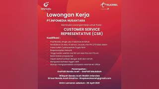 LOWONGAN KERJA CUSTOMER SERVICE | GraPARI Wilayah Aceh