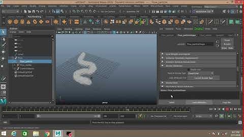Maya 2020 tutorial - Maya FX flow effect reacting with NURBS curve & surface