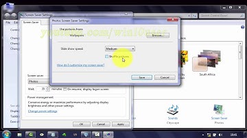 Windows 7 Tips : How to enable or disable Shuffle Pictures Photos Screen Saver