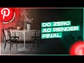 Tutorial cena 3d  do zero ao render  cena pinterest  archviz