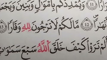 تصحيح التلاوة مع الشيخة نادية _ تكملة سورة المعارج وسورة نوح _ الطالبة عبير _# learn coran#