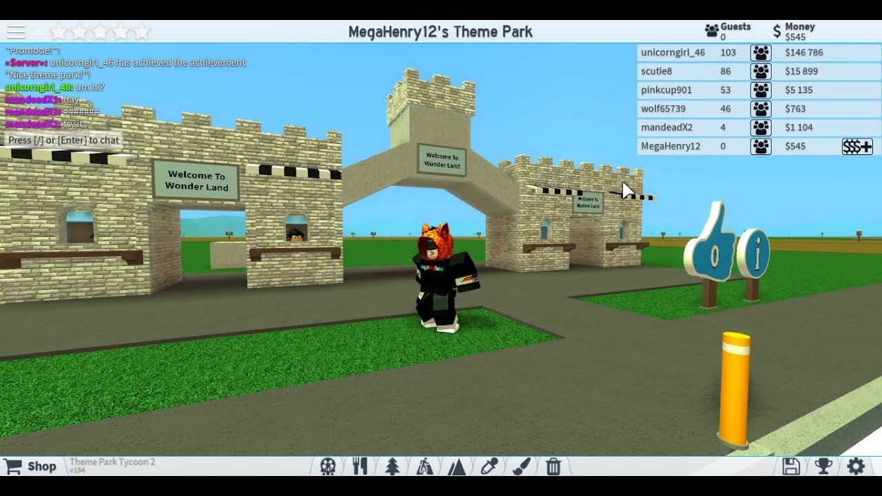 How To Make A Great Looking Entrance For You Theme Park Roblox Theme Park Tycoon 2 Youtube - roblox theme park tycoon 2 promode