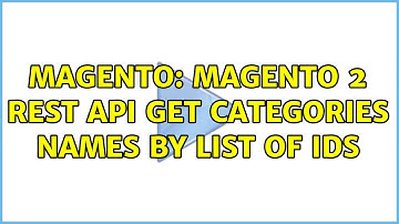 Magento: Magento 2 REST API get categories names by list of ids