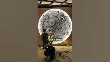 Unreal 3D Moon Wall Art Creation | Air Compressor Texture Spray Technique | Hyper Realistic Lighting
