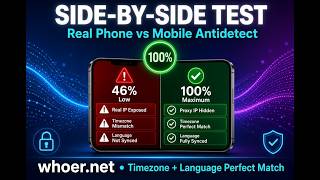 Side-by-Side Test: Real Phone vs Mobile Antidetect Browser (100% Score)