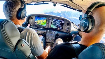 A Calm Evening RNAV Approach into Monterey | Cirrus SR22T