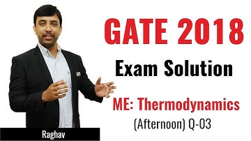 Thermodynamics | 03 | Mechanical Engineering | GATE 2018 Afternoon Exam Solution