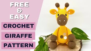 FREE crochet giraffe pattern | Crochet giraffe tutorial | How to crochet giraffe Amigurumi tutorial