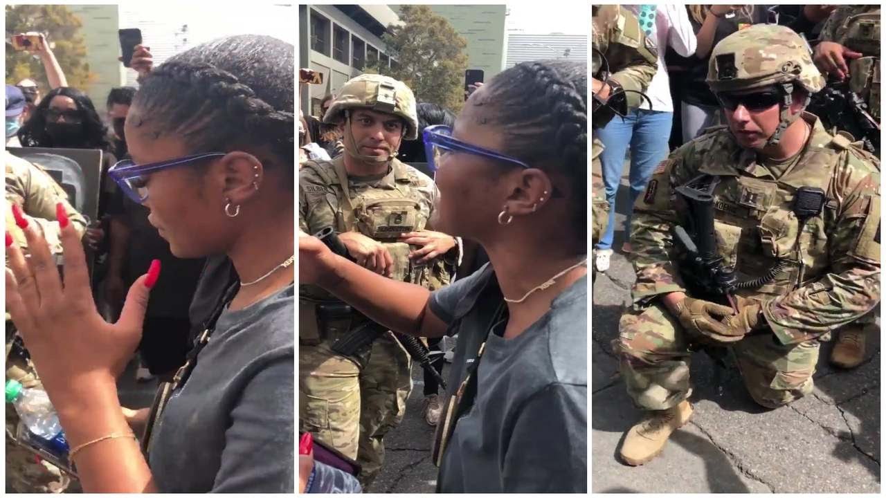 Actress KeKe Palmer Urges National Guard Members to March in a ...