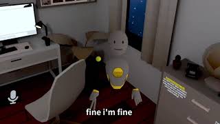 My girlfriend playing VRChat for the first time (she loves hazbin hotel)
