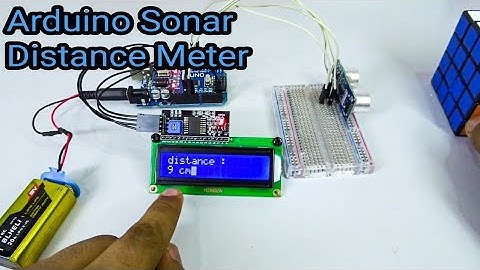How to make Ultrasonic Range Finder Using ARDUINO and I2C Display and Sonar Sensor | Distance meter