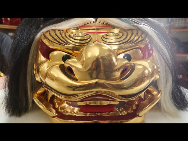 輝く「祭りの顔」 獅子頭の修復作業 高砂市 - YouTube